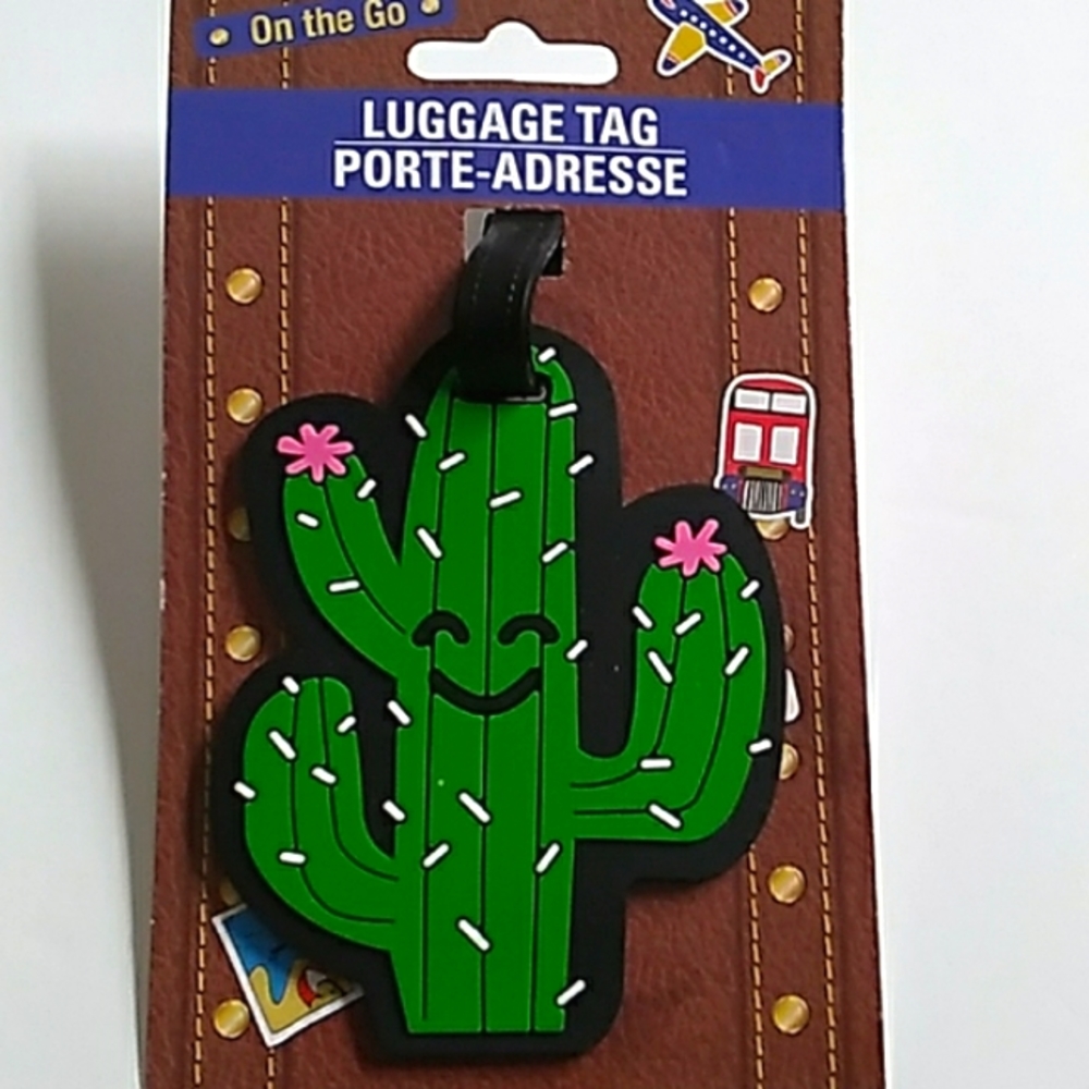 On The Go Cactus Luggage Tag